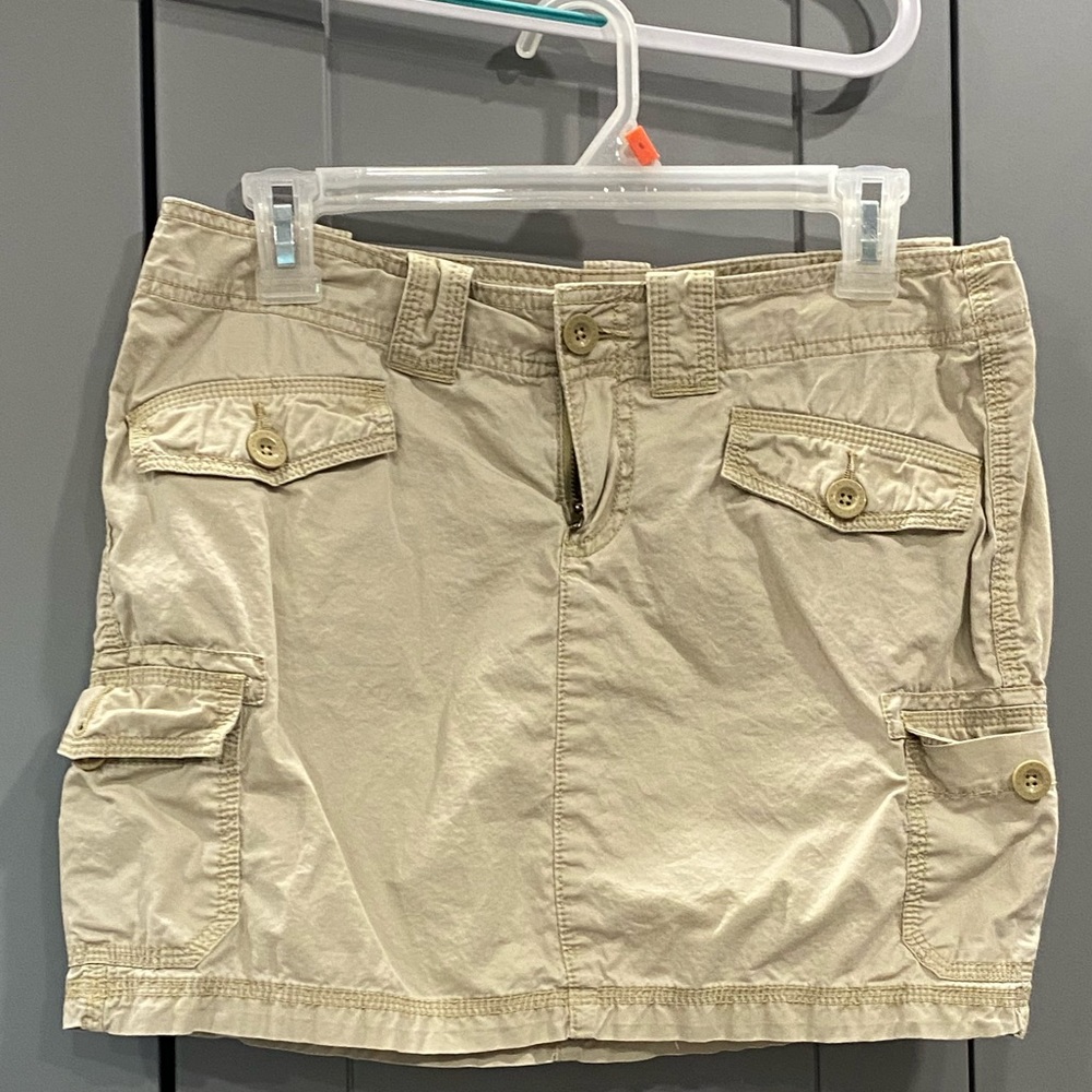Khaki cargo skirt